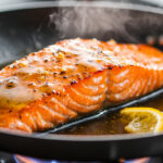 A delicious lemon Glazed salmon recipe drizzled with a sweet, tangy honey lemon glaze.